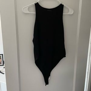 Black ZARA seamless bodysuit